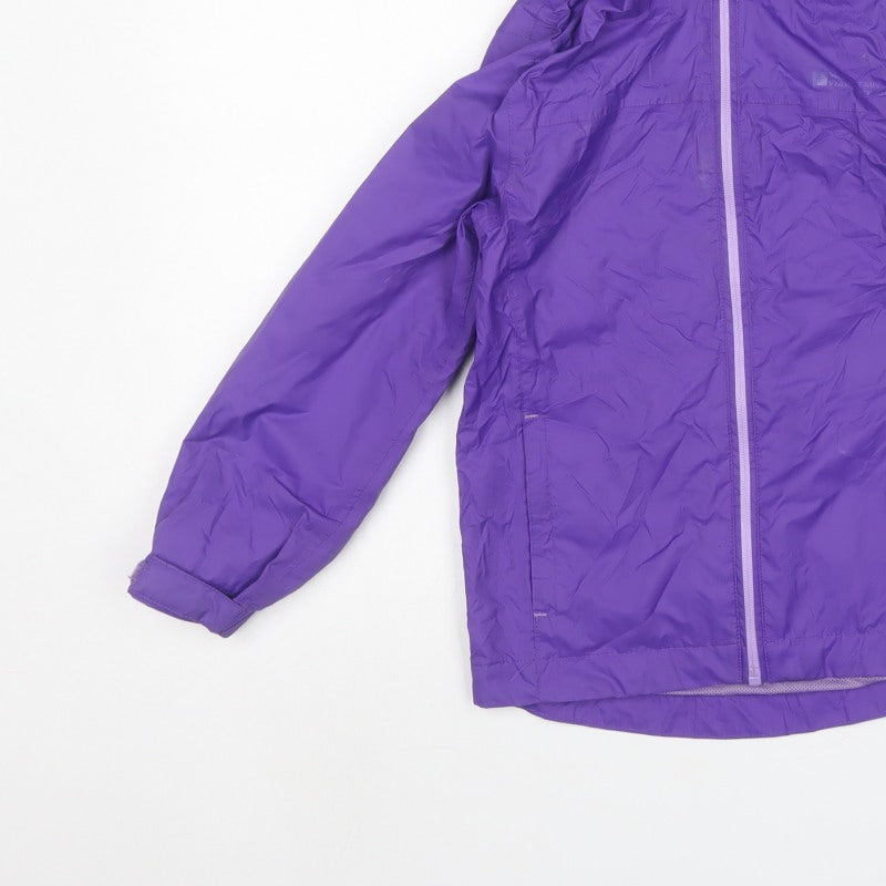 Mountain Warehouse Boys Purple 7-8 Years Waterproof Hooded Rain Jacket