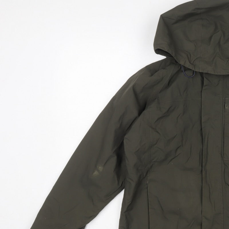 Sprayway Men's Green Small Hooded Rain Jacket Full Zip Hiking Sidewinder