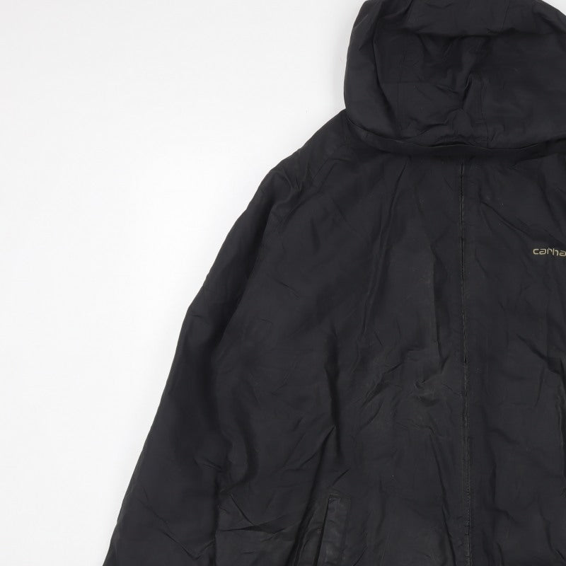 Carhartt Men's Black L Hooded Full Zip Nylon Basic Jacket