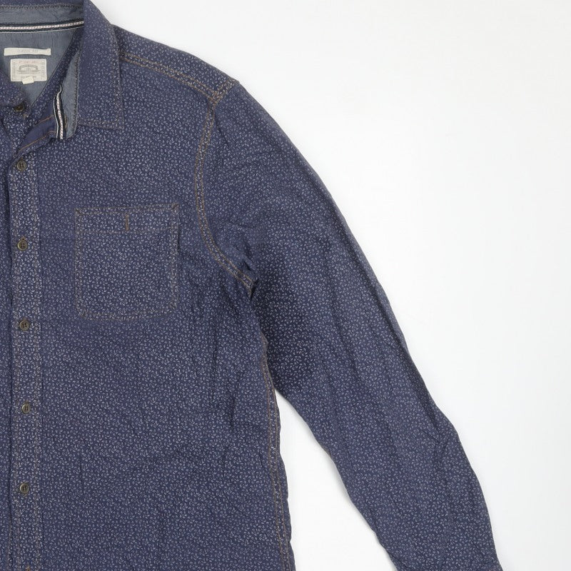 Lamberto Classics Men Blue L Paisley Cotton Classic Fit Shirt