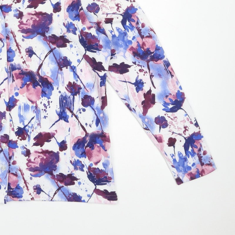 Honor Millburn Women’s Multicoloured Floral Button-Up Blouse UK 14