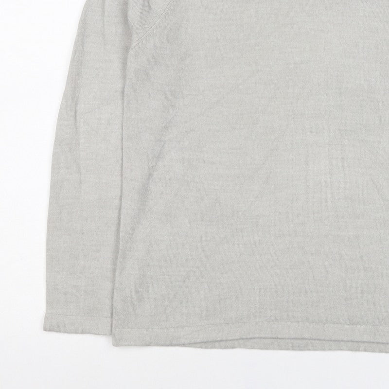 Marks & Spencer Women Grey UK 14 100% Cashmere Crew Neck Jumper