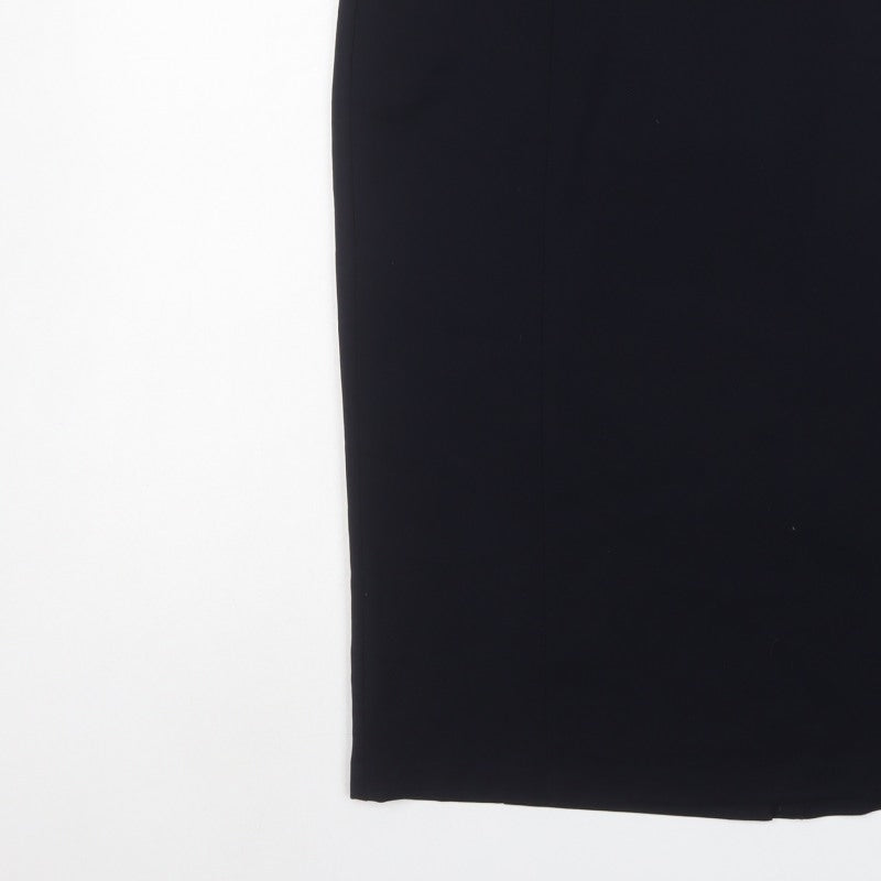 Marks and Spencer Women Black UK 18 Pencil Knee Length Work Skirt