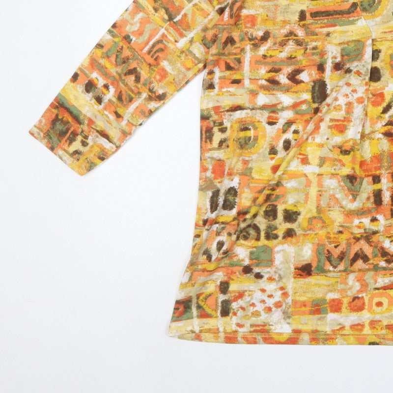Isle Women’s Multicoloured S Wrap 3/4 Sleeve Geometric Blouse Top