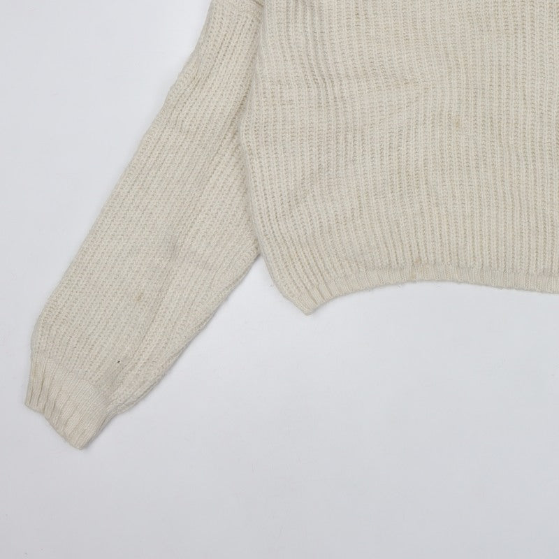 Urban Outfitters Women Ivory M Chunky Knit Mock Neck Pullover