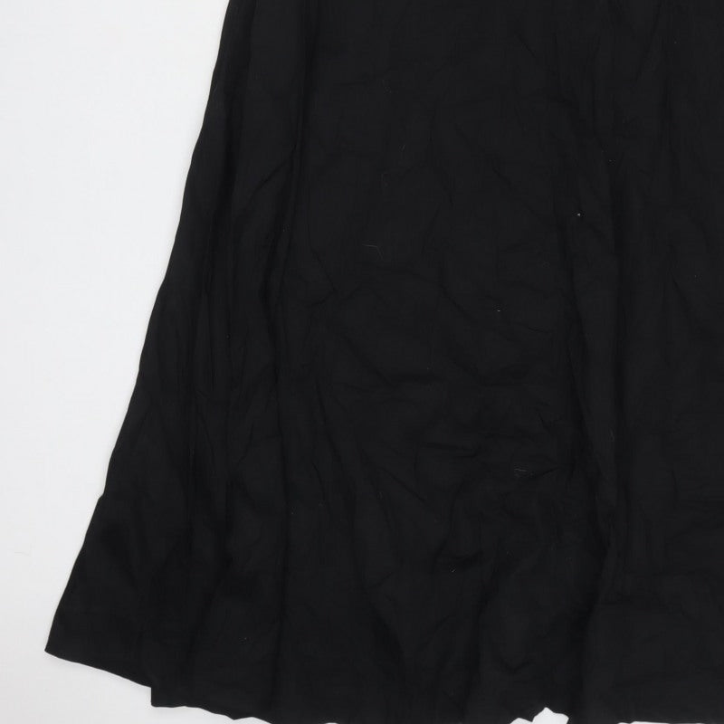 Next Women Black UK 16 Maxi Empire Waist Adjustable Strap Dress