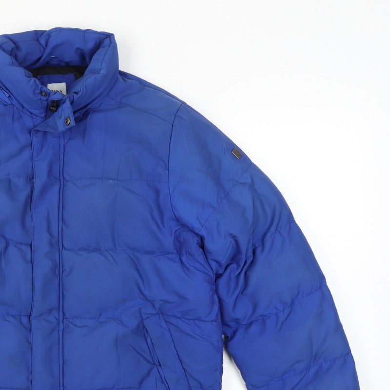 Hugo Boss Boys Blue 14 Years Puffer Jacket Quilted Insulated Logo
