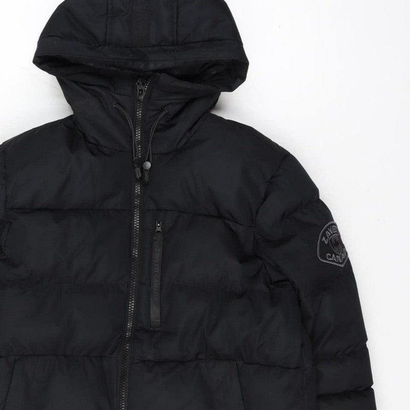 Zavettti Canada Men's Black S Hooded Insulated Puffer Jacket