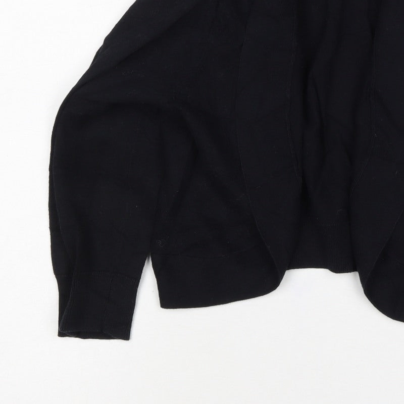 Wallis Women’s Black M Open Cardigan Cotton Blend Long Sleeve Knit