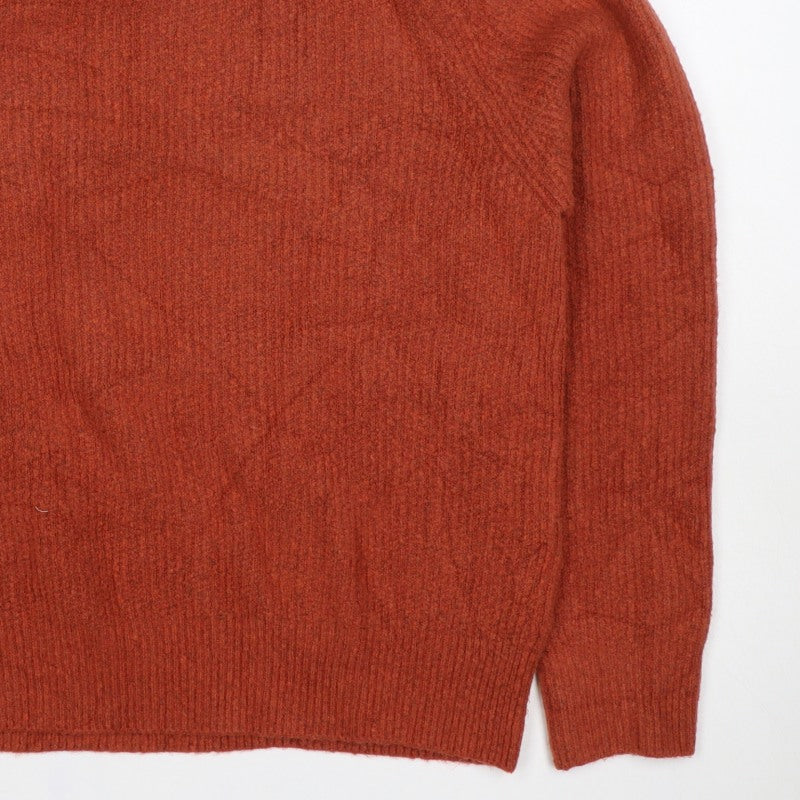 Uniqlo Women’s Orange XS Crew Neck Raglan Knit Pullover Jumper