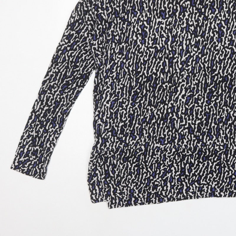Jaeger Women Multicoloured M Animal Print Jersey Tunic Long Sleeve Top