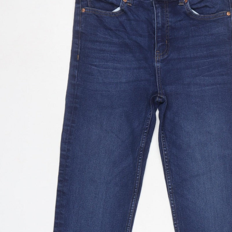 Marks and Spencer Women's Blue UK 12 Short Sienna Straight Jeans