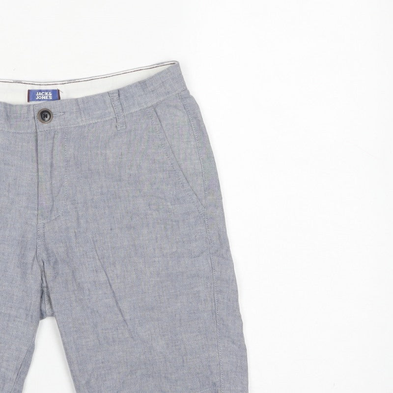 Jack & Jones Boys Blue Chino Shorts Age 12 Years Cotton Linen