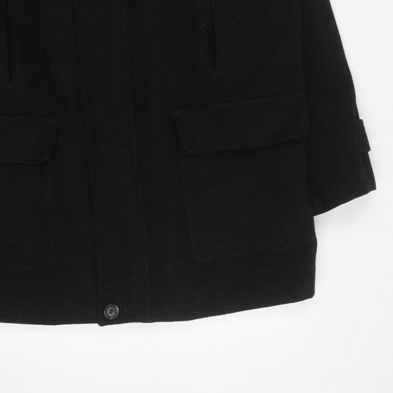 Marks and Spencer Men Black M Wool Overcoat Water Resistant