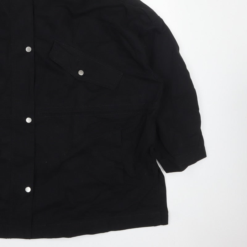 Next Women’s Black Size 18 Hooded Cotton Parka Jacket