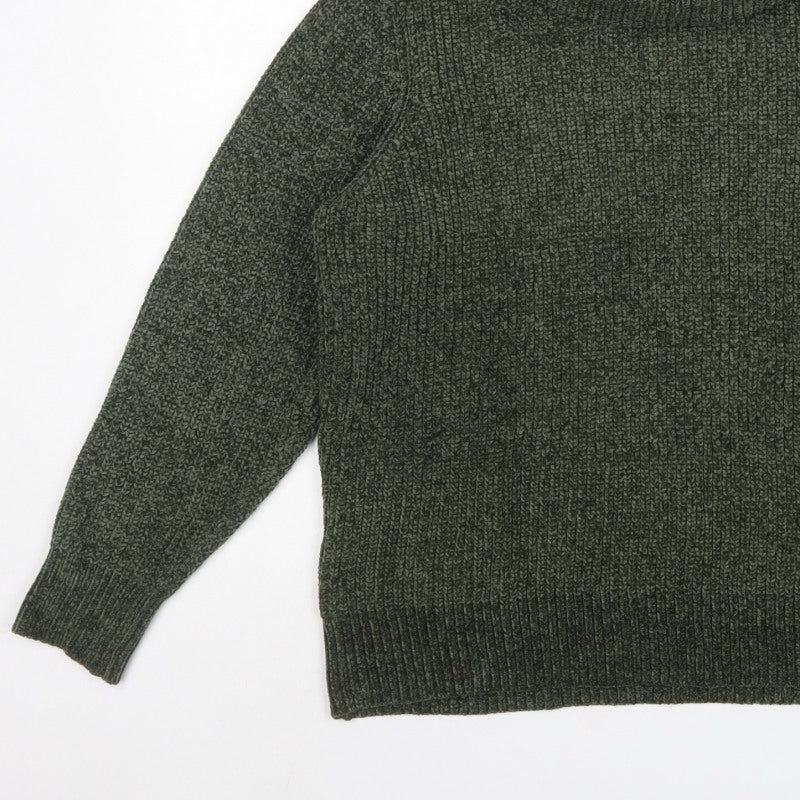 Klass Women’s Green XL Chunky Knit Cowl Neck Pullover Jumper