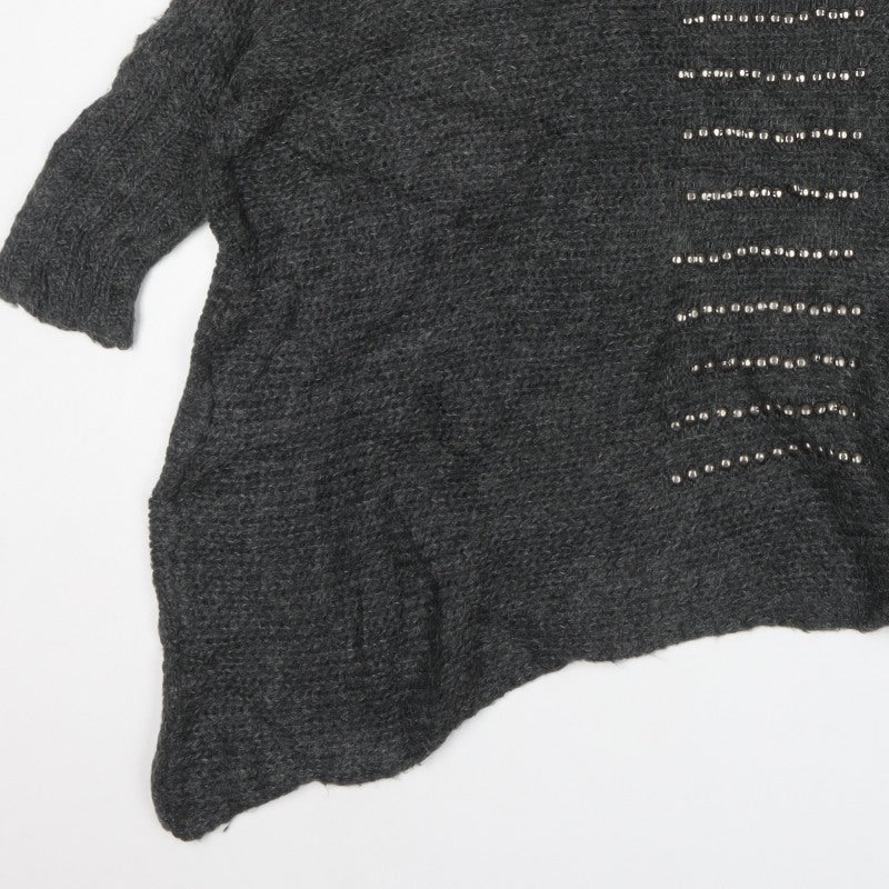 DAY Birger et Mikkelsen Women Grey M Studded Mohair Open Cardigan