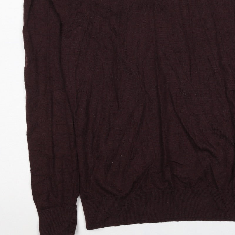 Autograph Men’s Brown Merino Wool Roll Neck Pullover Jumper M