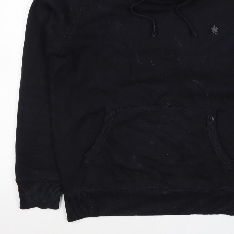 French Connection Men’s Black M Pullover Logo Hoodie