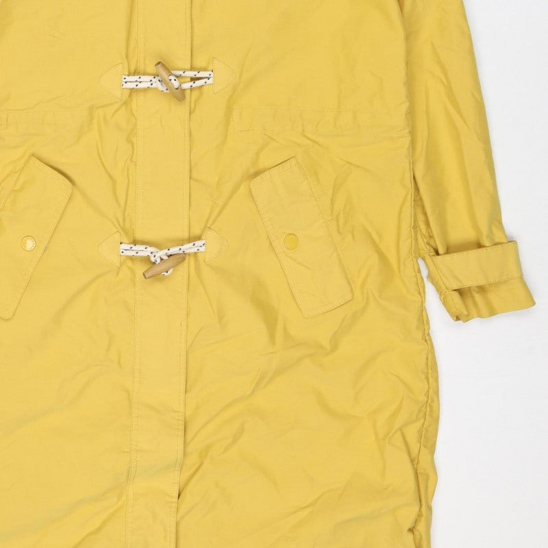 Brakeburn Women’s Yellow Size 14 Hooded Rain Coat Jacket Toggle Zip