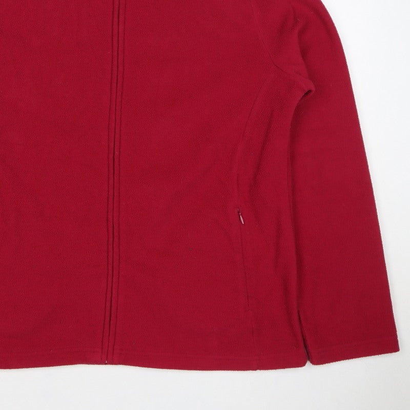 Isle Essentials Women's Red M Basic Fleece Full Zip Jacket