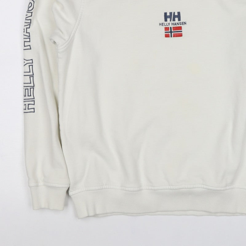 Helly Hansen Men's Ivory M Crew Neck Flag Logo Sweatshirt
