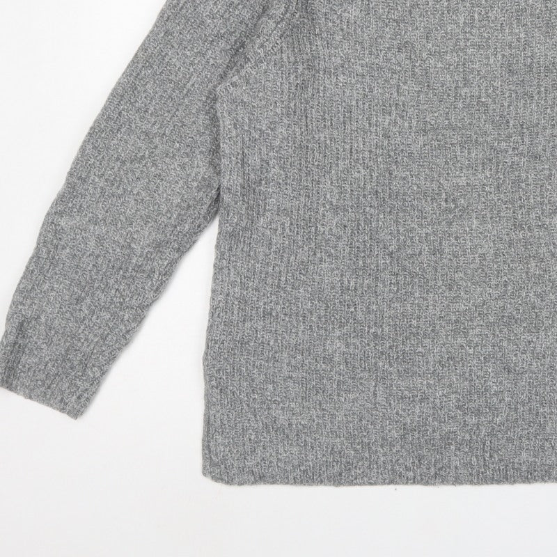 Evidence Women’s Grey Mohair Blend Knit Pullover Jumper Size S