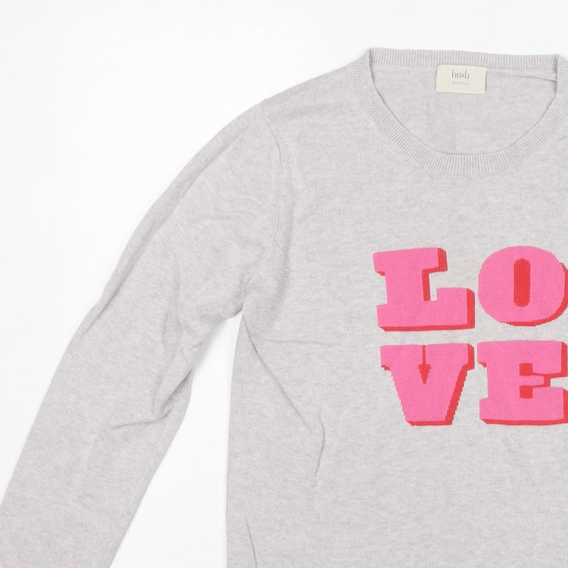 Hush Women Grey S Love Knit Pullover Jumper Cotton Modal