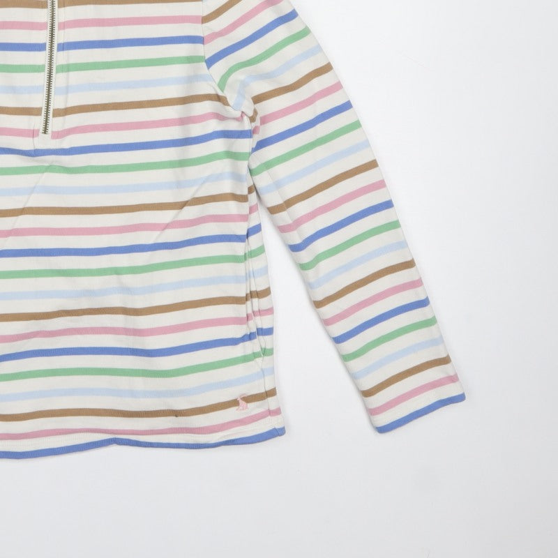 Joules Women’s Multicoloured UK 6 Striped 1/2 Zip Pullover Sweatshirt