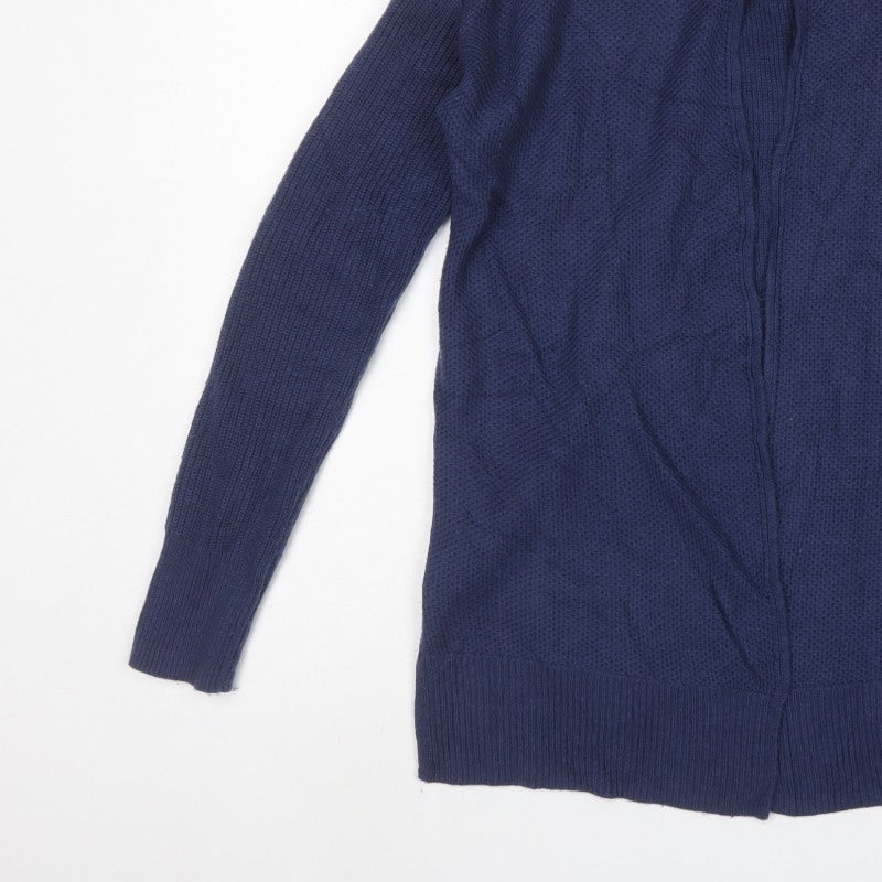 GAP Women’s Navy Blue M Open Knit Longline Cotton Cardigan