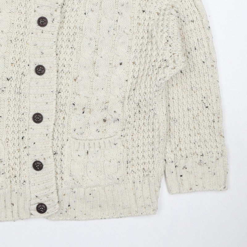 Atmosphere Women’s Ivory UK 14 Cable Knit Button Cardigan Pockets