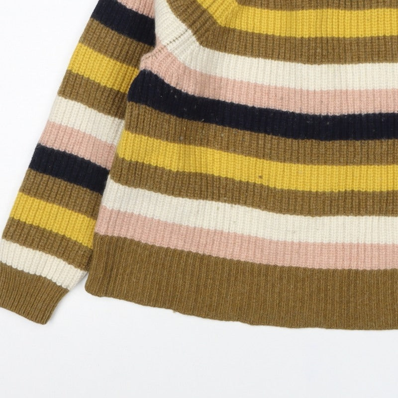 Madewell Women's XS Multicoloured Striped Merino Wool Pullover Jumper
