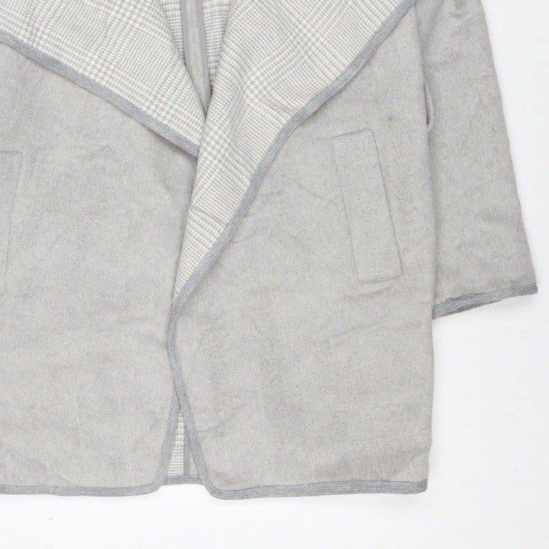 RJR John Rocha Women’s Grey Check Biker Jacket UK 14 Lined Zip