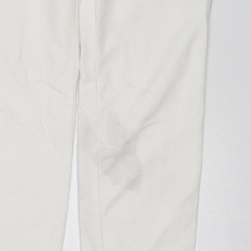 Zara Basic Women White UK 10 Straight Leg Tailored Trousers