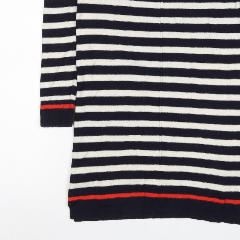 White Stuff Women’s Size 10 Navy Stripe Cotton Knit Jumper Dress