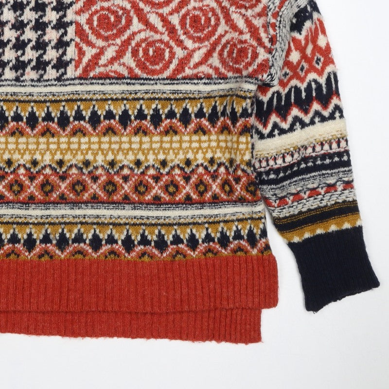 Desigual Women Multicoloured S Fair Isle Knit Pullover Jumper