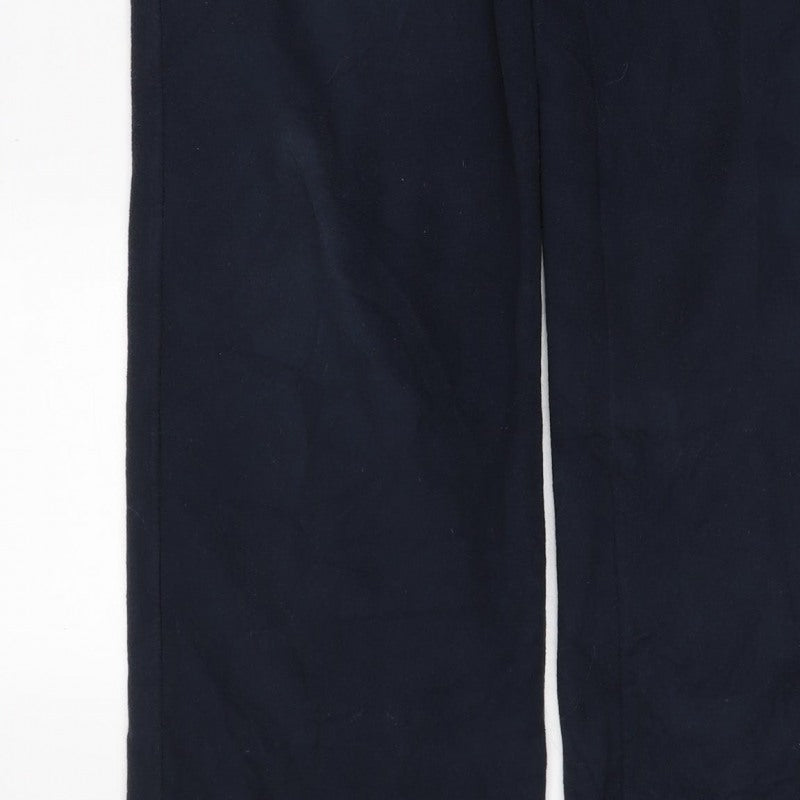 Marks and Spencer Mens Navy L Track Pants Elastic Waist 35in Leg