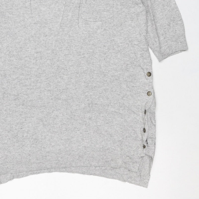 FatFace Women’s Grey Size 12 Button-Up Knit Long Sleeve Cardigan