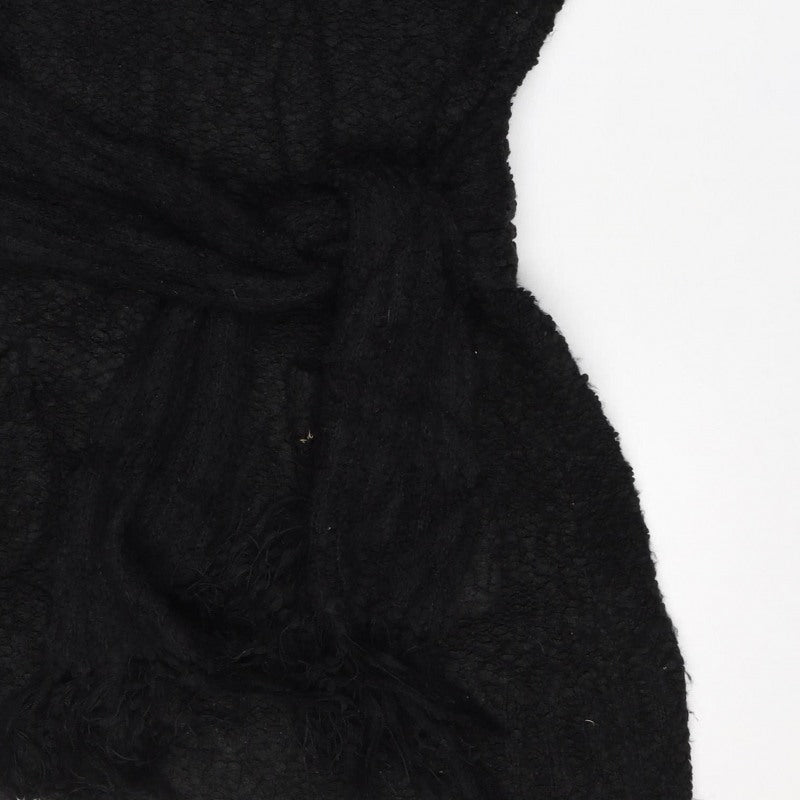 C Look Women’s Black Size 16 Chunky Knit Button Shrug Cardigan