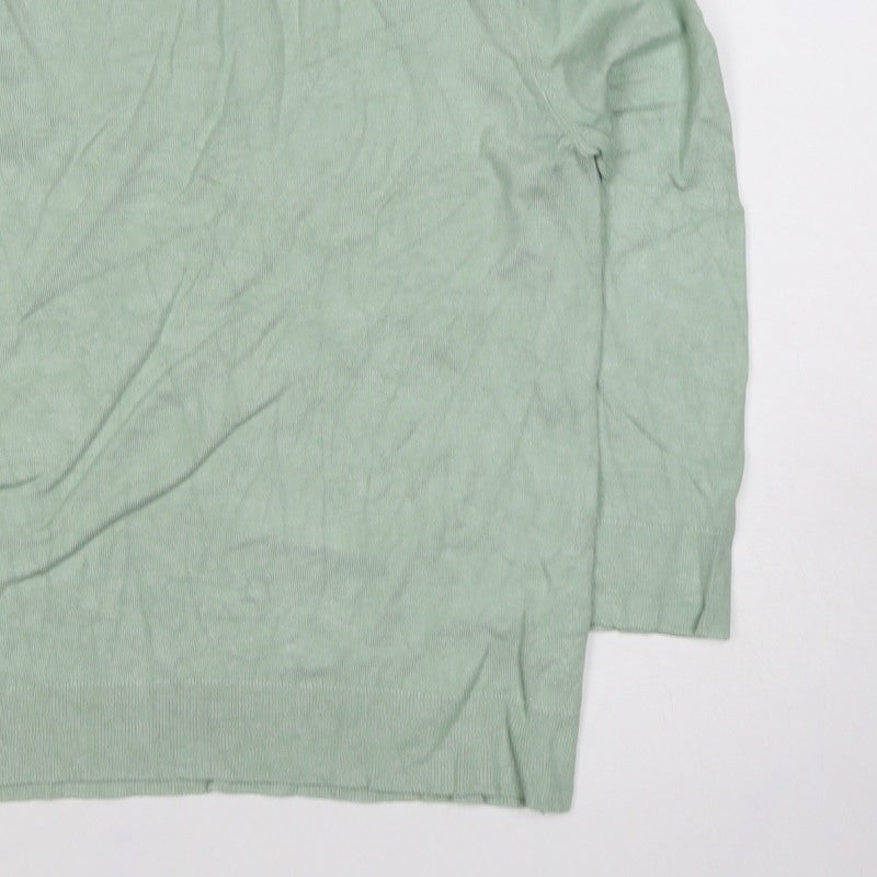 Levi's Women's Green S Long Sleeve Crew Neck Fine Knit Top