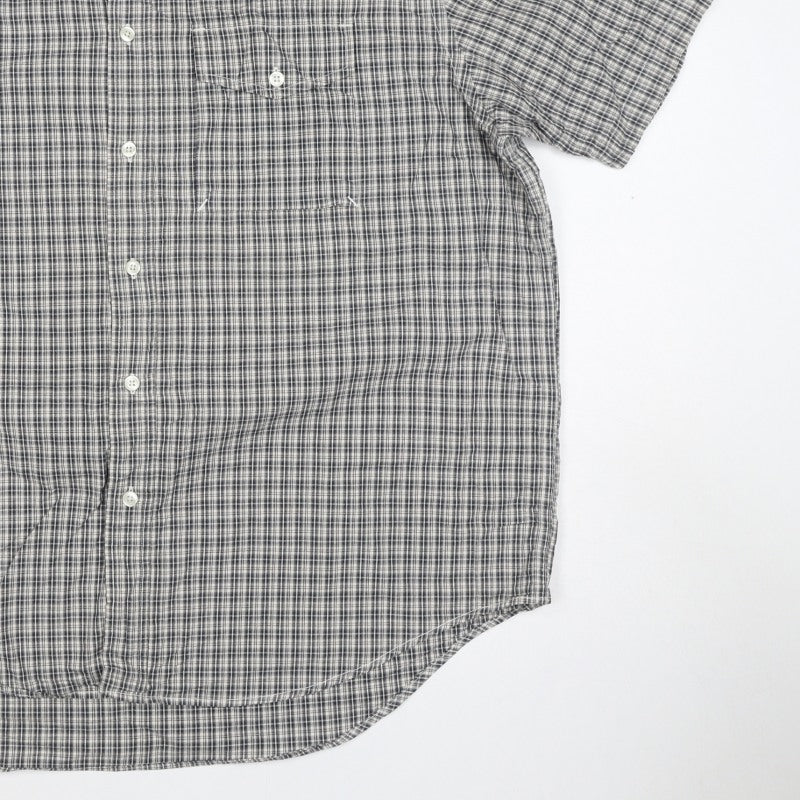 Gap Men’s Grey Check Cotton Short Sleeve Button-Down Shirt Size M