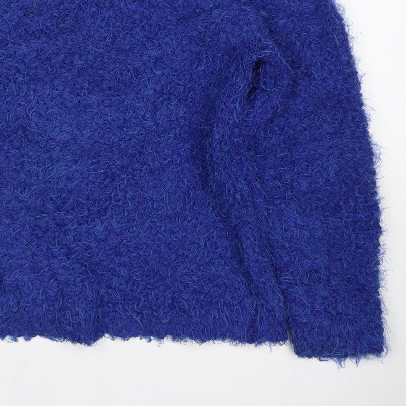 Select Women’s Blue Fuzzy Knit Pullover Jumper UK 16 Long Sleeve
