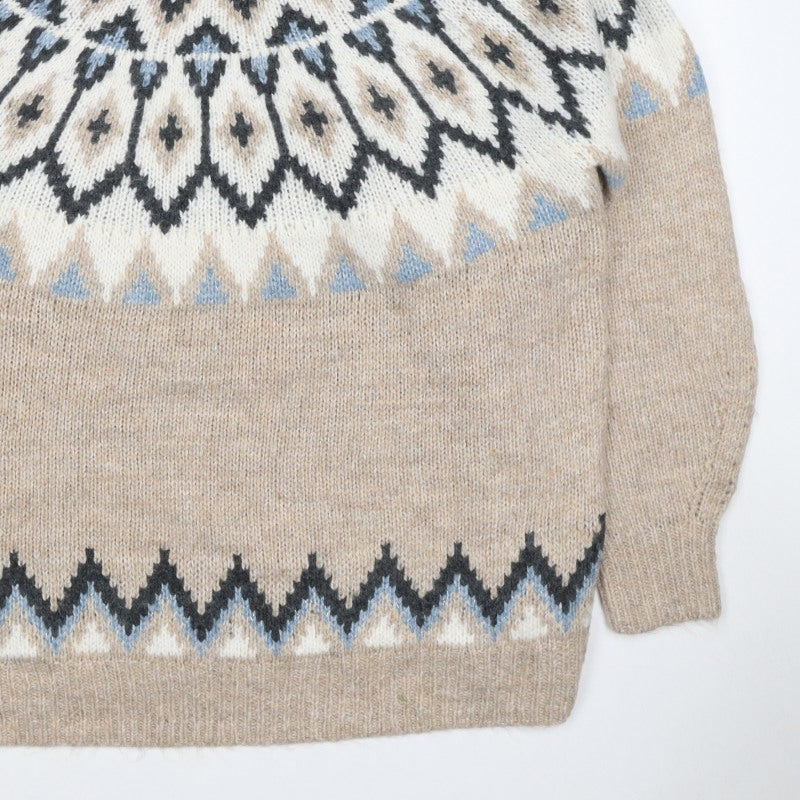 F&F Women’s Multicoloured Fair Isle Roll Neck Jumper UK XL