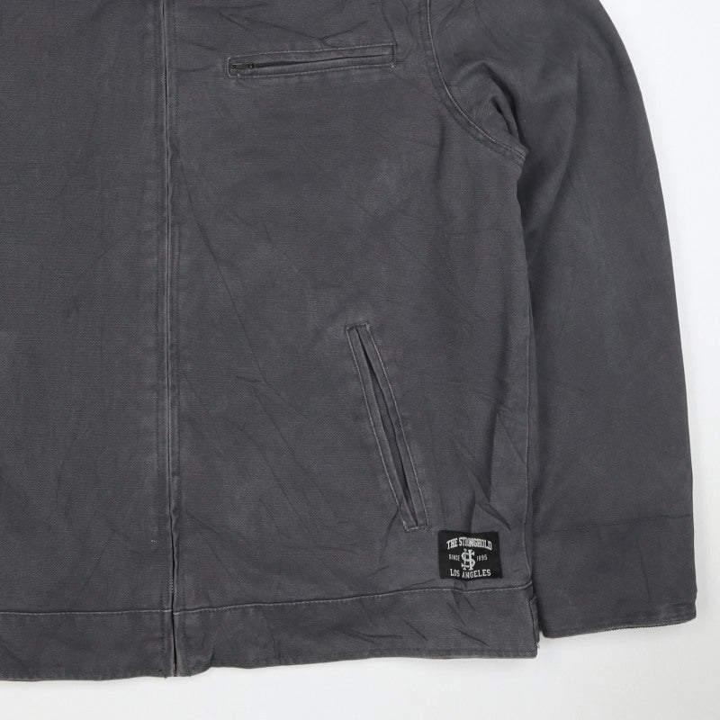 Stronghold Mens Grey XL Cotton Canvas Full Zip Workwear Jacket