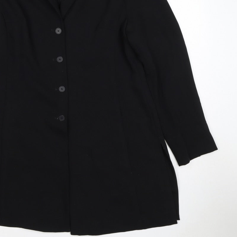 Blanca Women’s Black UK 14 Longline 4 Button Notch Lapel Blazer