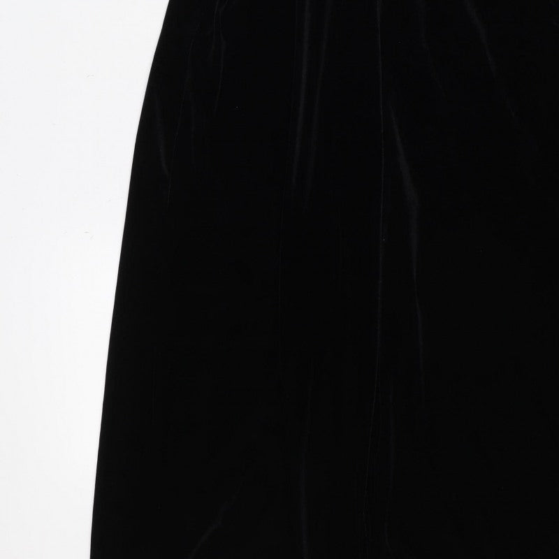 Editors Cut Women’s Black Velvet Wide-Leg Jumpsuit UK 10 Long Sleeve
