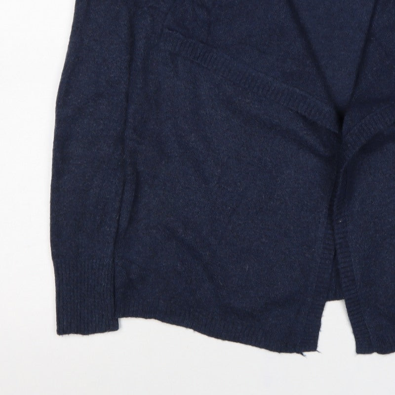 White Stuff Women’s Blue UK 10 Open Wrap Cardigan Wool Alpaca