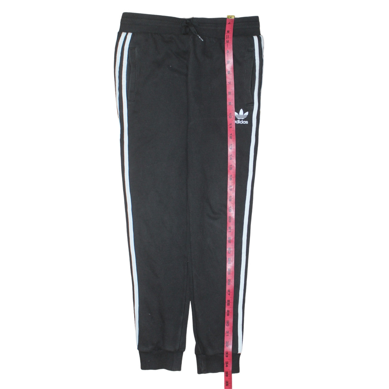 Adidas 90's 3 Stripes Casual Joggers / Sweatpants 28 Black TESTCLUB