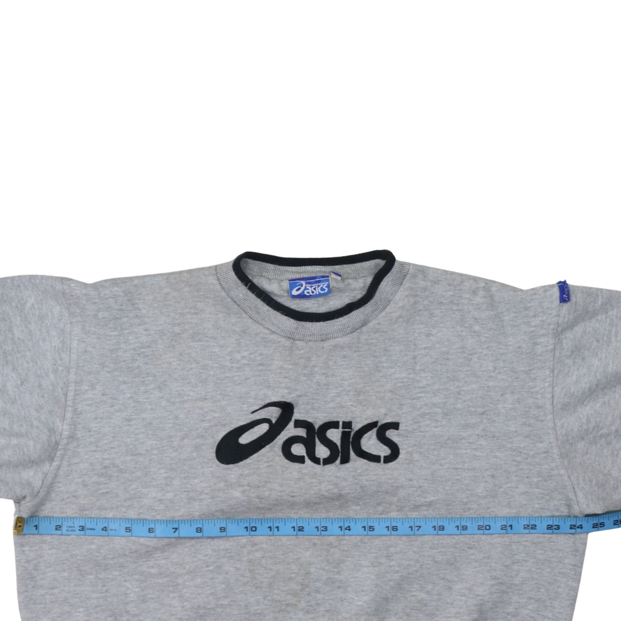 TEST DUP Aasics 90's Spellout Crew Neck Sweatshirt Large Grey TESTCLUB