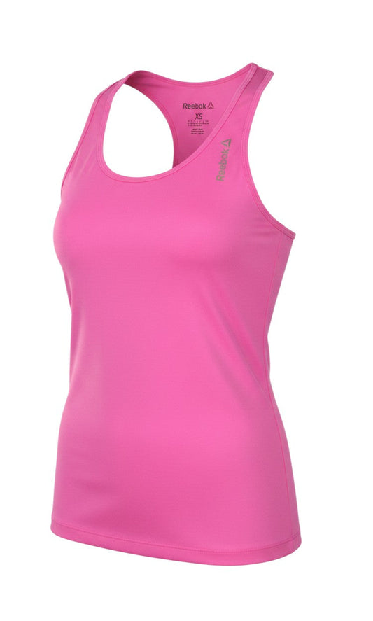 Reebok Womens Pink Polyester Basic Tank Size XS Round Neck Pullover